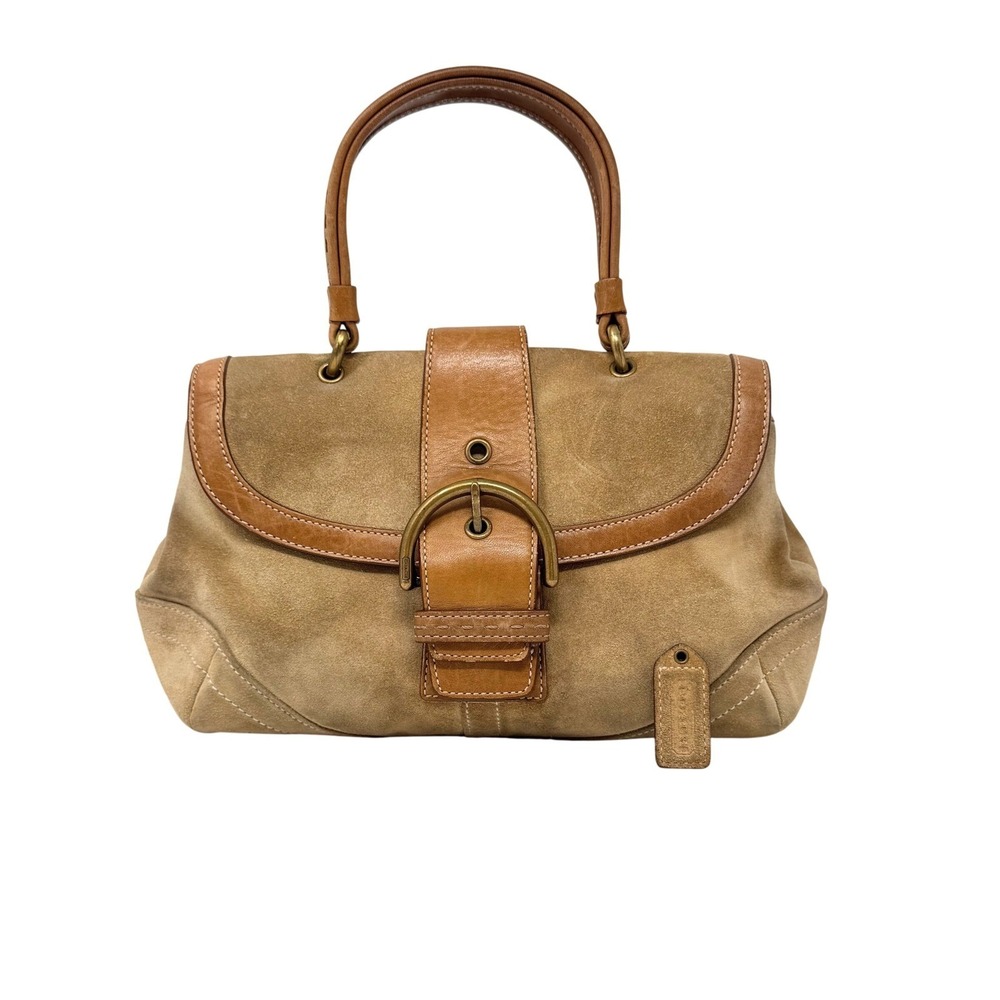 Coach Sohoβ Top Handle Satchel Tan Suede Limited Edition 2005 Vintage 9672
